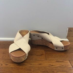 Crown Vintage Criss-Cross Wedge Sandals